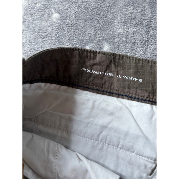 Roundtree & Yorke Mens Washed Utility Cargo Shorts Camo Ripstop Grey Black 40 - Picture 7 of 13